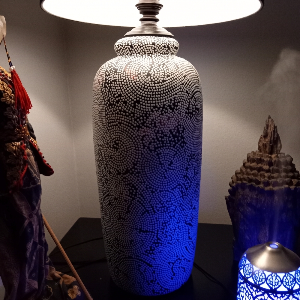 Lamp and black shade